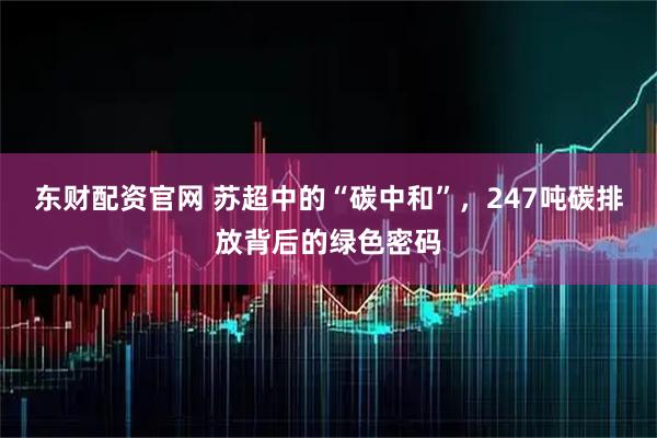 东财配资官网 苏超中的“碳中和”，247吨碳排放背后的绿色密码